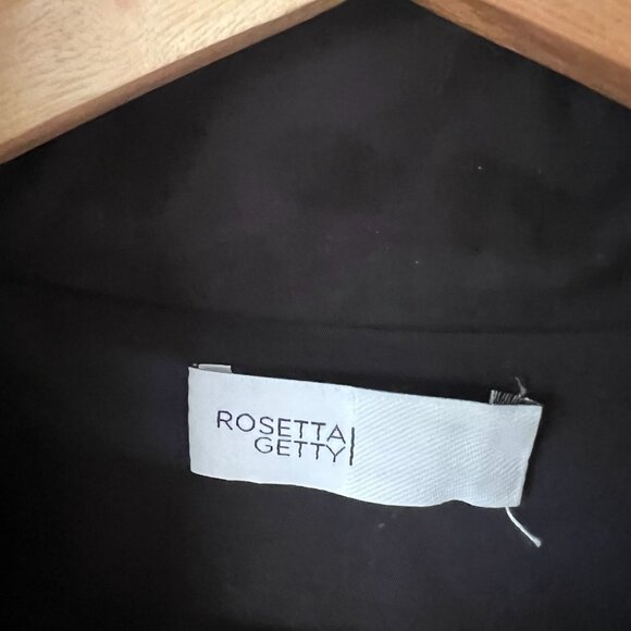 Rosetta Getty Black 1/2 Zip Short Sleeve Boxy Blouse Top Women's Size Small - Picture 5 of 8